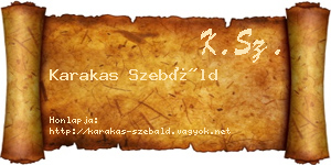 Karakas Szebáld névjegykártya